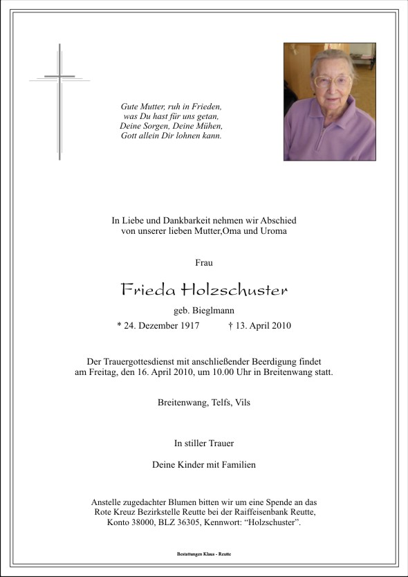 Frieda Holzschuster
